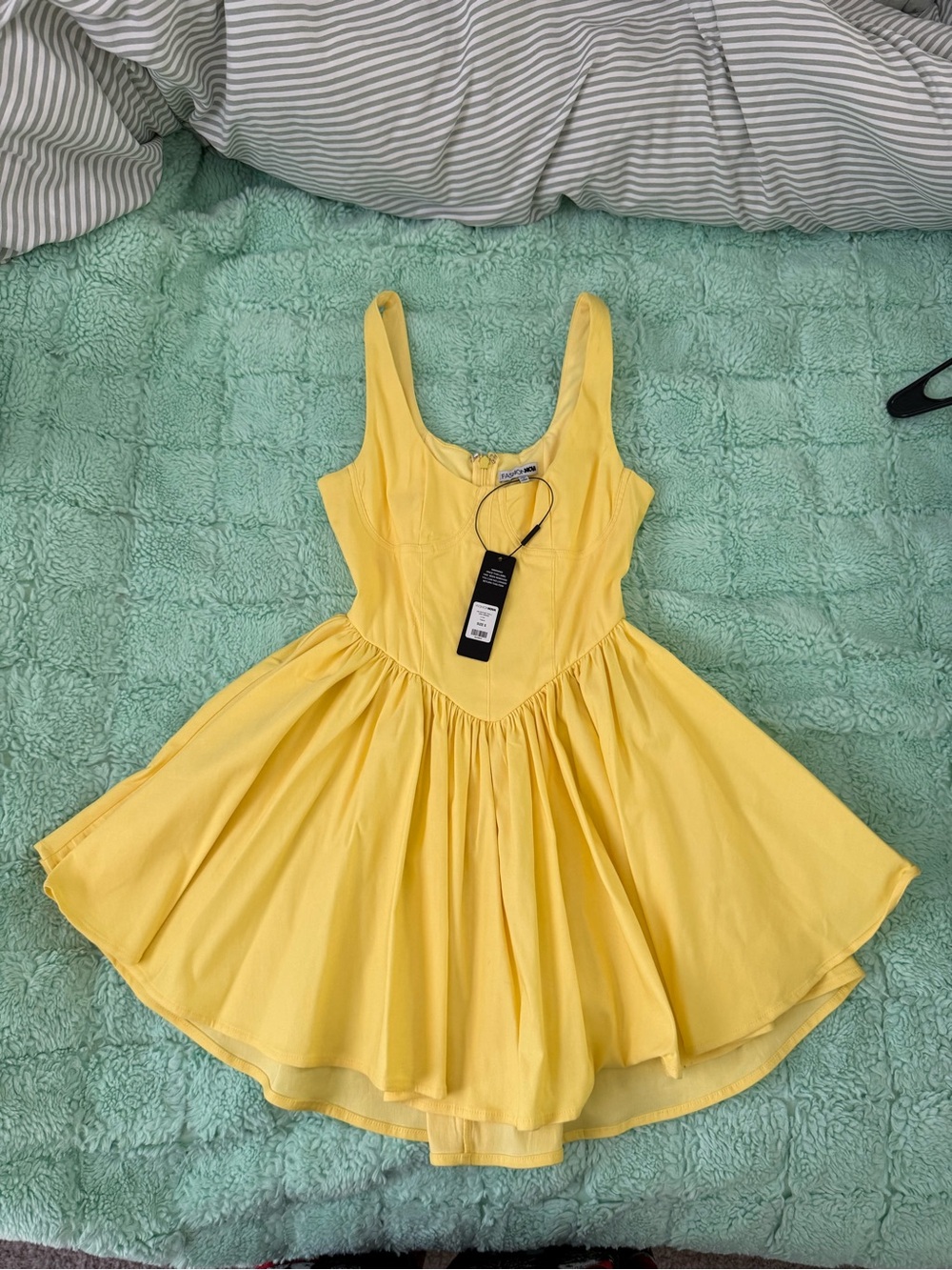 Yellow Sleeveless Fit-and-Flare Women’s Dress
